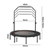 Mazam 48" Trampoline Round Fitness Rebounder Handrail