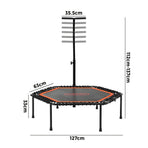 Mazam Trampoline Rebounder Fitness Adjustable Handrail 50 Inch