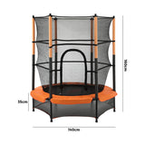 Mazam 55 Inch Kids Trampoline Encosure Safety Net Round - Rear View