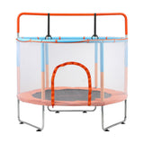 Mazam 60 Inch Kids Trampoline Enclosure Safety Net Horizontal Bar - 45-Degree Angle