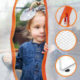 Mazam 60 Inch Kids Trampoline Enclosure Safety Net Horizontal Bar - Low Angle