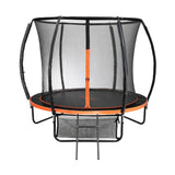 Mazam 8FT Kids Trampoline Round Encosure Safety Net with Ladder - Front View