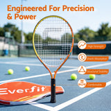 Everfit 23 Inch Tennis Racket Lightweight 200g for Adult and Junior Players Orange - Top-Down View