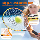 Everfit 23 Inch Tennis Racket Lightweight 200g for Adult and Junior Players Orange - 45-Degree Angle
