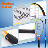 Everfit 23 Inch Tennis Racket Lightweight 200g for Adult and Junior Players Orange - Close-Up Angle