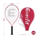 Title Everfit 23 Inch Tennis Racket Lightweight 200g for Adult and Junior Players Pink - Front View