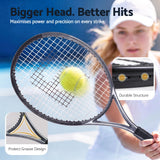 Everfit 27 Inch Tennis Racket Lightweight Racquet for Beginner Adult Players Black - 45-Degree Angle
