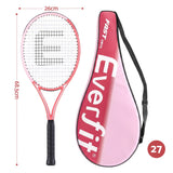 Everfit 27 Inch Tennis Racket Lightweight Racquet for Beginner Adult Players Pink - Front View