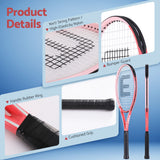 Everfit 27 Inch Tennis Racket Lightweight Racquet for Beginner Adult Players Pink - Close-Up Angle