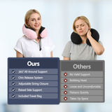 Wanderlite Travel Pillow for Airplanes Memory Foam Neck Pillows for Traveling, Soft & Washable Cover with Storage Bag, Portable Plane Accessories for Airplanes Offices Cars, Pink - Extra Image