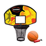 Kahuna Trampoline 10 ft with Basketball Set - Purple - Close-Up Angle