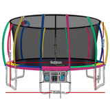 Everfit 16FT Trampoline for Kids w/ Ladder Enclosure Safety Net Rebounder Colors - Front View
