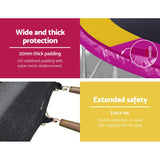 Everfit 8FT Trampoline for Kids w/ Ladder Enclosure Safety Net Rebounder Colors - Top-Down View