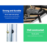 Everfit 8FT Trampoline for Kids w/ Ladder Enclosure Safety Net Rebounder Colors - 45-Degree Angle