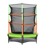 Everfit 4.5FT Trampoline for Kids Trampoline w/ Enclosure Safety Net Rebounder Gift Green - Side View