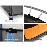 Everfit 4.5FT Trampoline for Kids Trampoline w/ Enclosure Safety Net Rebounder Gift Orange - Top-Down View