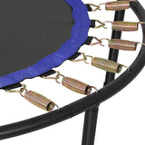 Everfit 48inch Round Fitness Trampoline Rebounder Adjustable Handrail Blue - Top-Down View
