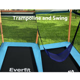 Everfit 6FT Trampoline for Kids w/ Enclosure Safety Net Swing Rectangle Orange - 45-Degree Angle