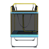 Everfit 6FT Trampoline for Kids w/ Enclosure Safety Net Swing Rectangle Yellow - Side View