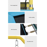 Everfit 6FT Trampoline for Kids w/ Enclosure Safety Net Swing Rectangle Yellow - Rear View