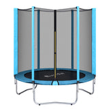 Everfit Trampoline 6FT Kids Trampolines Safety Net Pad Round Blue - Close-Up Angle