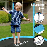 Everfit Trampoline 6FT Kids Trampolines Safety Net Pad Round Blue - 45-Degree Angle