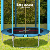 Everfit Trampoline 6FT Kids Trampolines Safety Net Pad Round Blue - Rear View