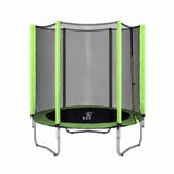 Everfit 6FT Kids Trampoline Round Rebounder with Enclosure Net Green - Side View