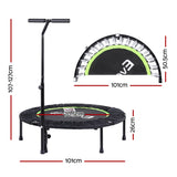 Everfit 40inch Fitness Foldable Trampoline Jumping Rebounder Home Gym Handrail - Front View