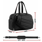 Everfit Tennis Tote Bag Gym Bag Sports Duffle Bags Holds 2 Rackets Black, image 2
