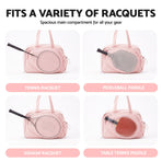 Everfit Tennis Tote Bag Gym Bag Sports Duffle Bags Holds 2 Rackets Pink, image 6