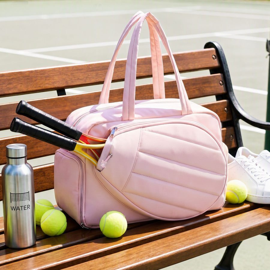 Everfit Tennis Tote Bag Gym Bag Sports Duffle Bags Holds 2 Rackets Pink, image 8
