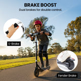 ALPHA Edge Electric Scooter Kids/Teens, 16km/h Max, Adjustable Height, UL Certified, AU Compliant, Dual Brakes, Bluetooth Music, LED, Black - Extra Image