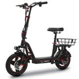 ALPHA Rover Electric Scooter with Seat, 500W 48V 25km/h 30km Range, 14-inch Tyres, Motorised Commute