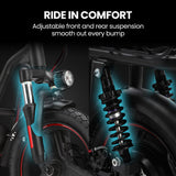 ALPHA Rover Electric Scooter with Seat, 500W 48V 25km/h 30km Range, 14-inch Tyres, Motorised Commute - Top-Down View