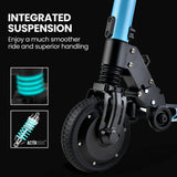 ALPHA Peak 300W 10Ah Electric Scooter, Suspension, for Adults or Teens, Blue