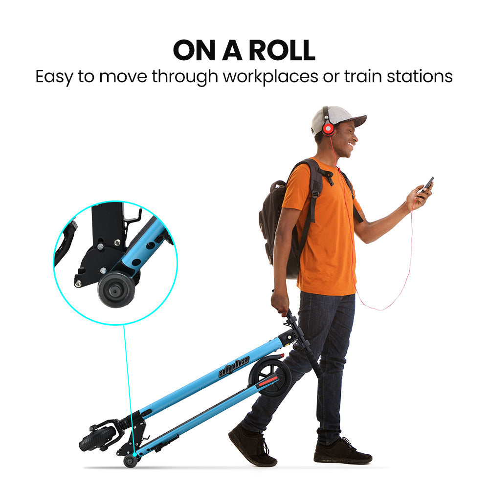 ALPHA Peak 300W 10Ah Electric Scooter, Suspension, for Adults or Teens, Blue