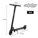 ALPHA Peak 300W 10Ah Electric Scooter, Suspension, for Adults or Teens, Black - Rear View