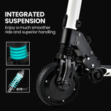 ALPHA Peak 300W 10Ah Electric Scooter, Suspension, for Adults or Teens, White