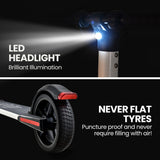 ALPHA Peak 300W 10Ah Electric Scooter, Suspension, for Adults or Teens, White