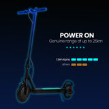 ALPHA Urban 8 Electric Scooter, Suspension, 25km Range, 8.5-Inch Wheels, Brushless Motor, Motorised Commuter eScooter for Adults, Black - Top-Down View