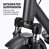 ALPHA Urban 10 Electric Scooter, 35km/h, Suspension, 35km Range, 10-Inch Wheels, Brushless Motor, Free APP, Motorised Commuter eScooter for Adults, - Top-Down View