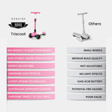 ROVO KIDS 3-Wheel Electric Scooter , Ages 3-8, Adjustable Height, AU Compliant, Lithium Battery, Pink