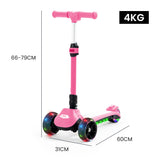 ROVO KIDS 3-Wheel Electric Scooter , Ages 3-8, Adjustable Height, AU Compliant, Lithium Battery, Pink - Rear View