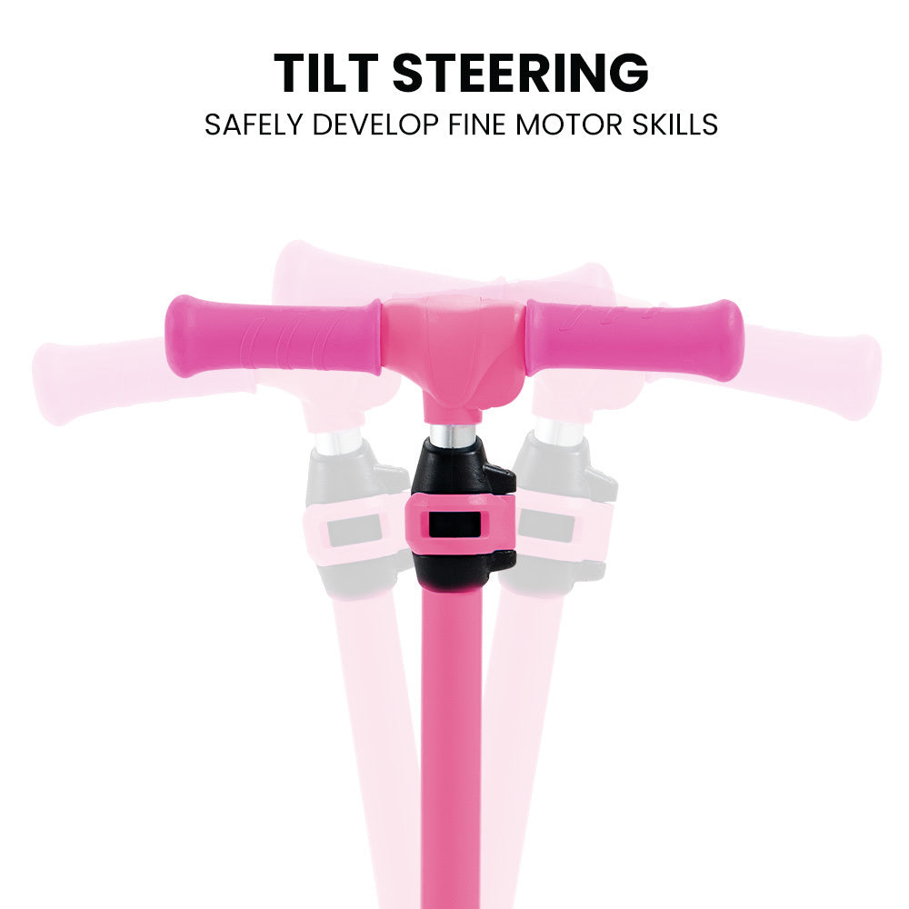 ROVO KIDS 3-Wheel Electric Scooter , Ages 3-8, Adjustable Height, AU Compliant, Lithium Battery, Pink