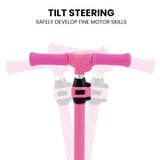 ROVO KIDS 3-Wheel Electric Scooter , Ages 3-8, Adjustable Height, AU Compliant, Lithium Battery, Pink