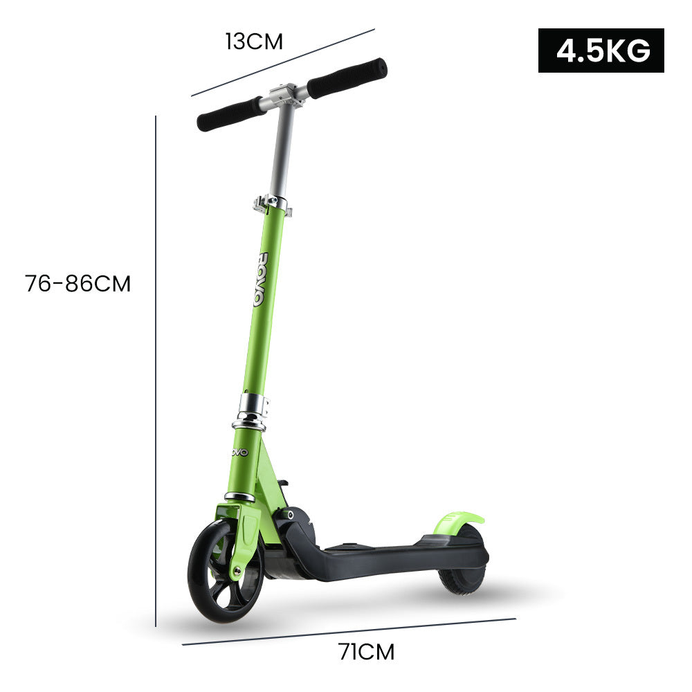 ROVO KIDS Electric Scooter, Ages 5-11, Adjustable Height, Folding, Lithium Battery, Green