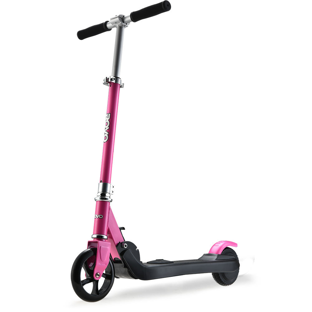 ROVO KIDS Electric Scooter, Ages 5-11, Adjustable Height, Folding, Lithium Battery, Pink