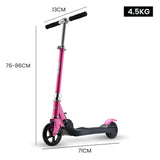 ROVO KIDS Electric Scooter, Ages 5-11, Adjustable Height, Folding, Lithium Battery, Pink - Rear View