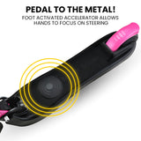 ROVO KIDS Electric Scooter, Ages 5-11, Adjustable Height, Folding, Lithium Battery, Pink
